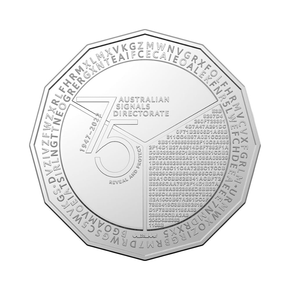 2022 50c 75th Anniversary Of The Australian Signals Directorate UNC Coin