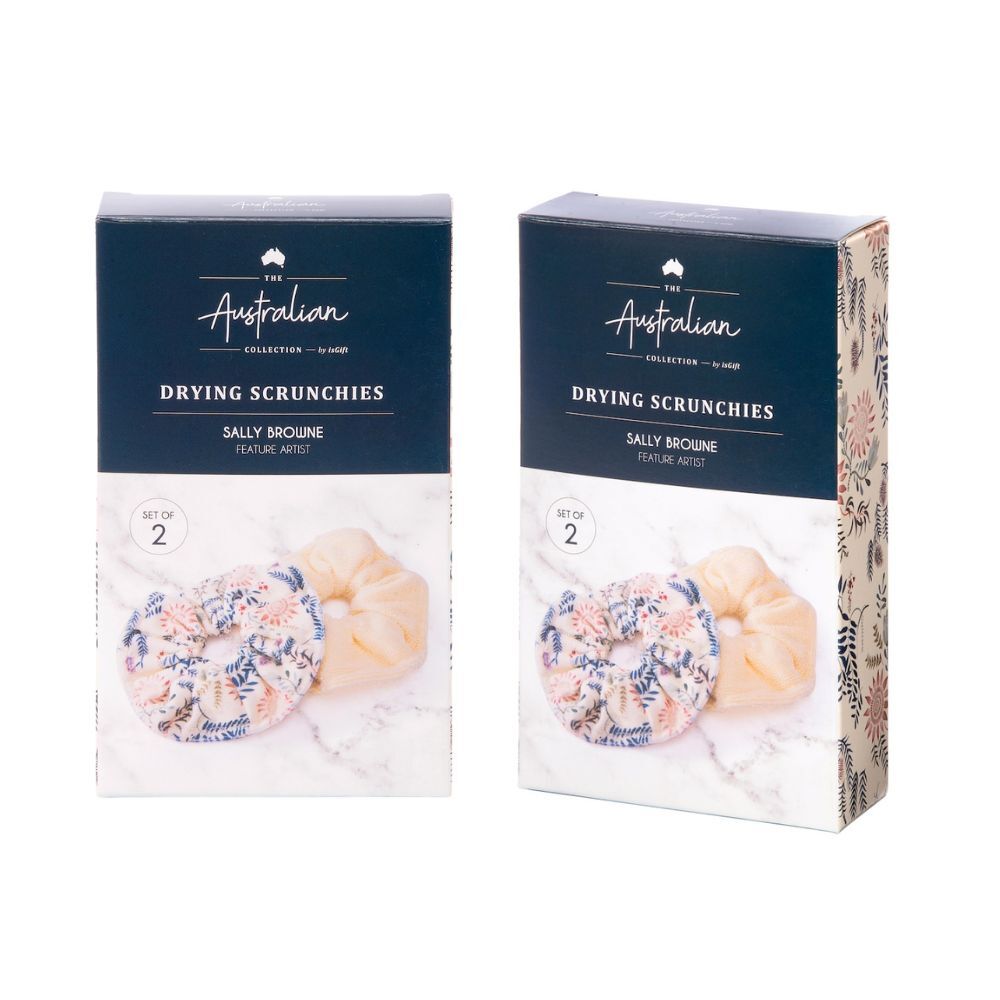 The Australian Collection Drying Scrunchie Botanical 2pcs Set (Assorted)