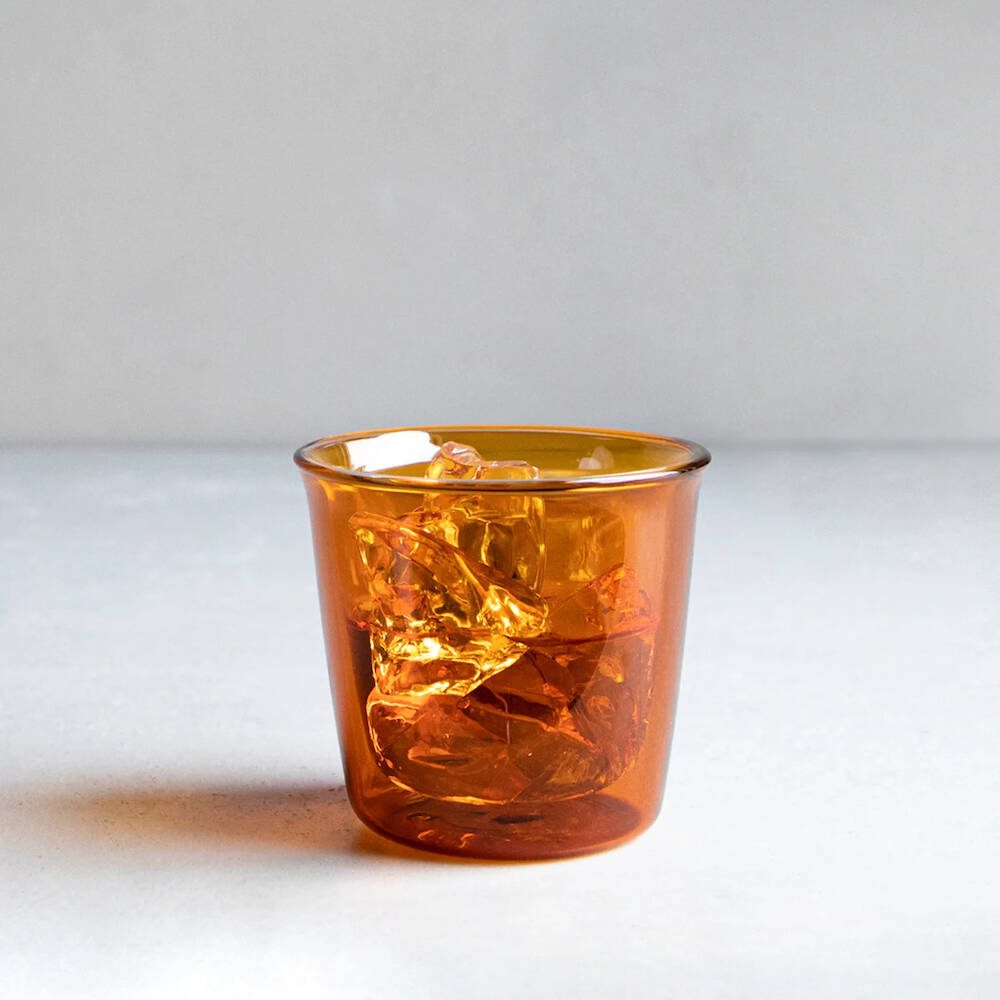Kinto CAST Amber Double Wall Rock Glass 250ml
