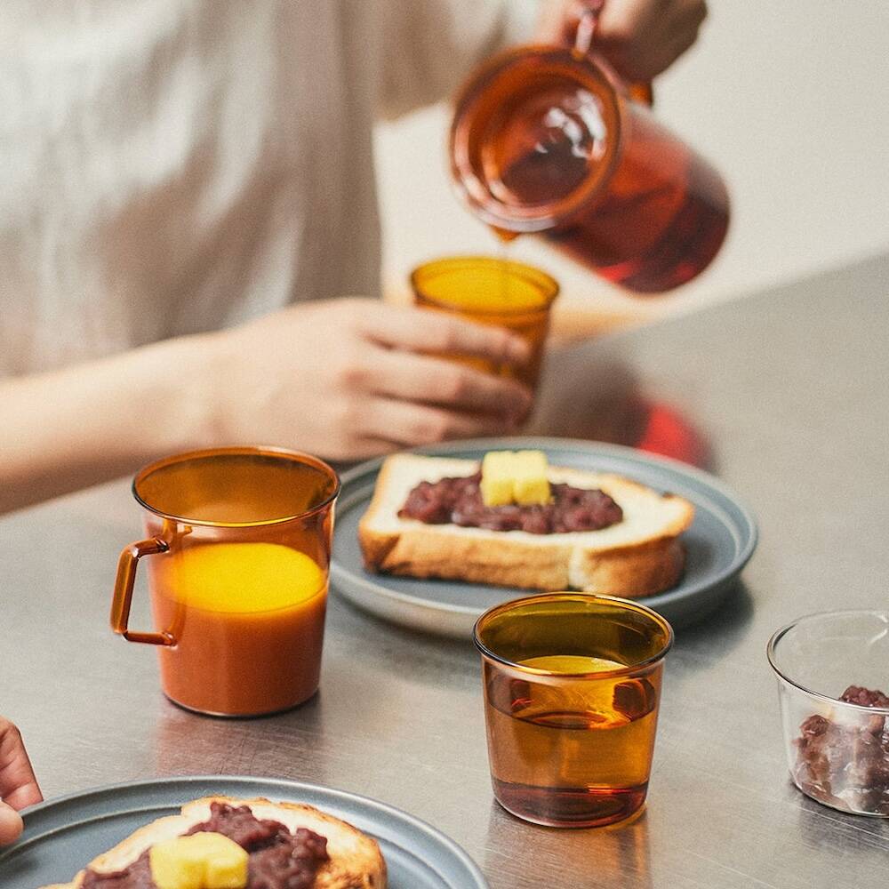Kinto CAST Amber Water Glass 250ml
