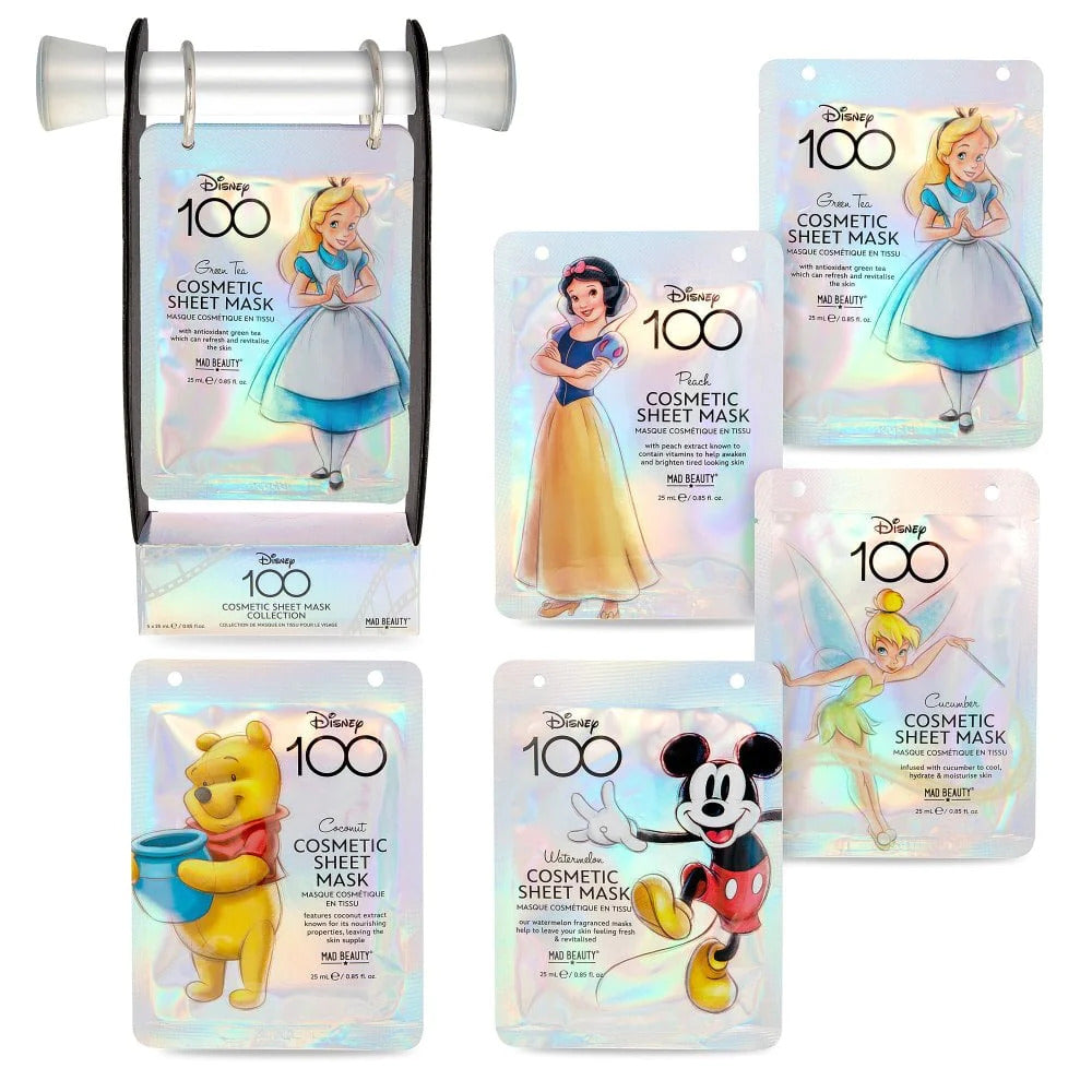 Disney 100 Cosmetic Sheet Mask Collection 5pc Set