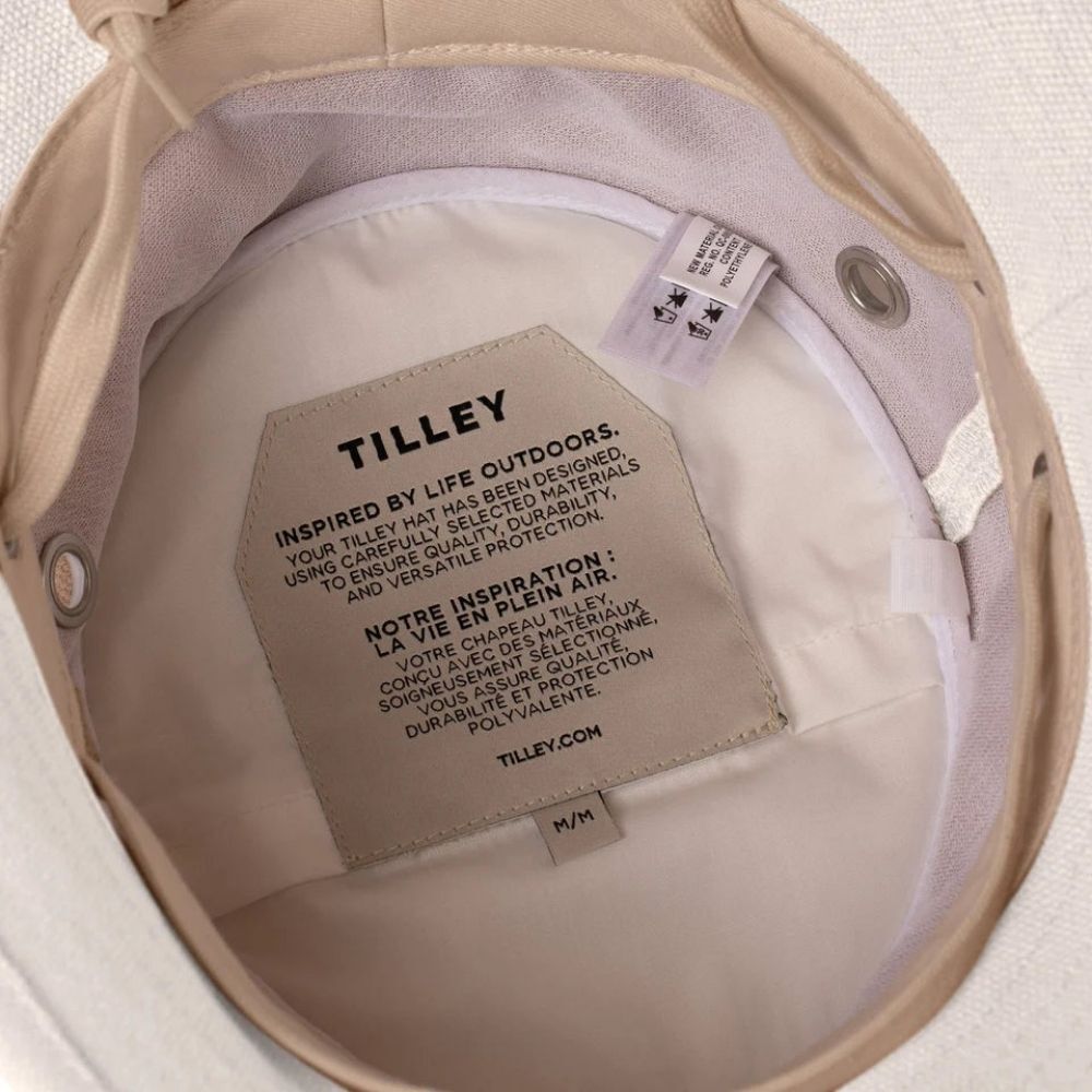 Tilley Hemp Canvas Bucket Hat - M - Cream