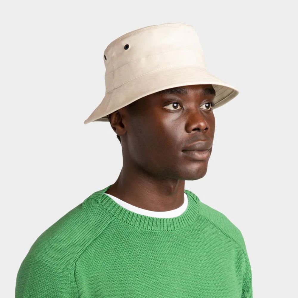 Tilley Waxed Cotton Bucket Hat - L - Natural