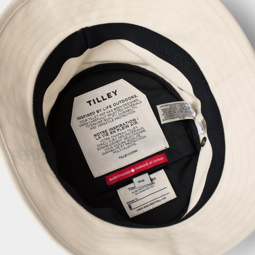 Tilley Waxed Cotton Bucket Hat - L - Natural