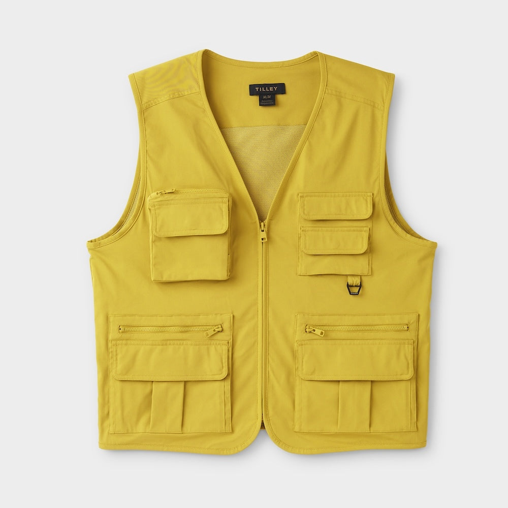 Tilley Mens Heritage Fishing Vest - M - Yellow