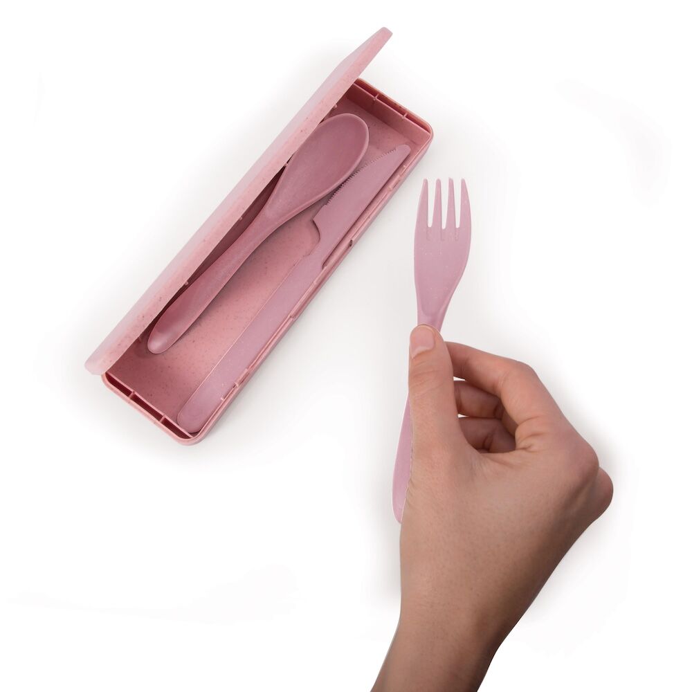 For The Earth Wheat Straw Travel Cutlery Set (Assorted)