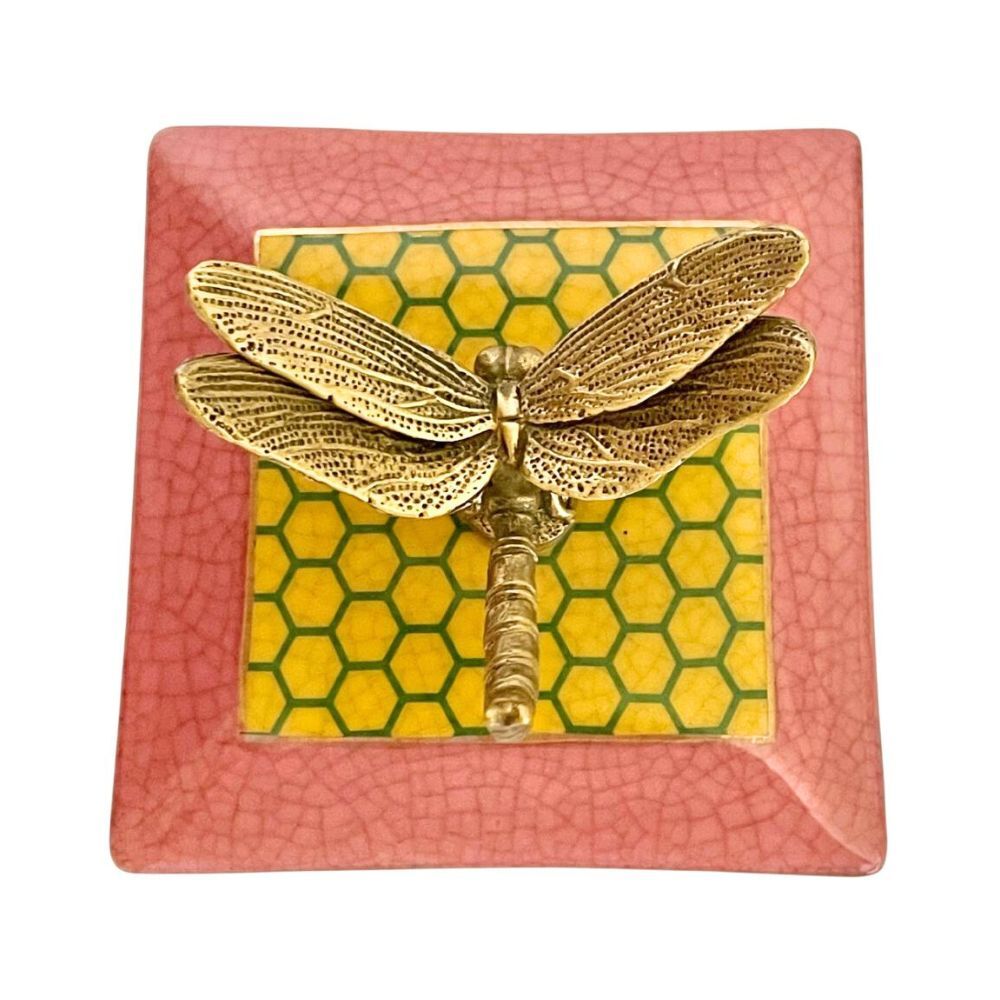 Exotico Porcelain Trinket Box - Bronze Libelula
