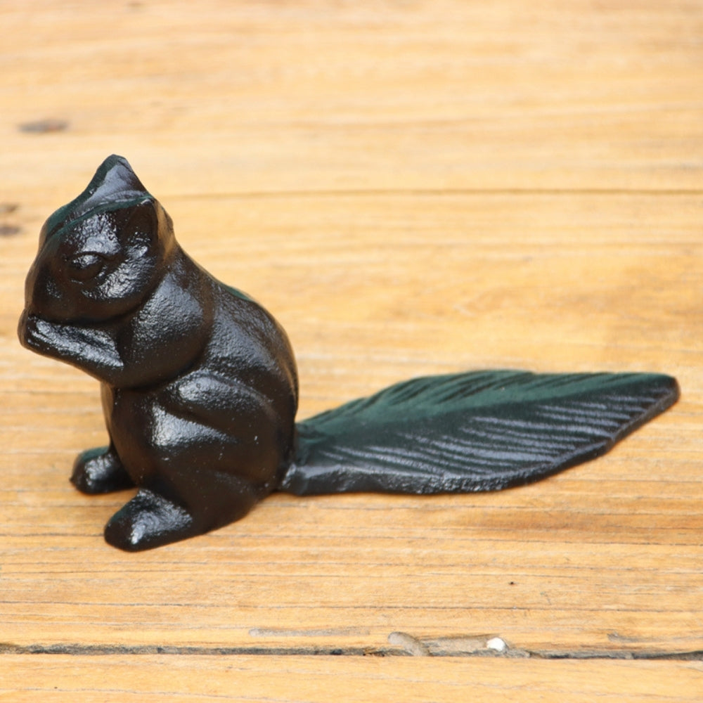 Vintage Cast Iron Door Stopper - Chipmunk