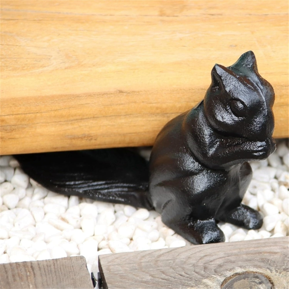 Vintage Cast Iron Door Stopper - Chipmunk