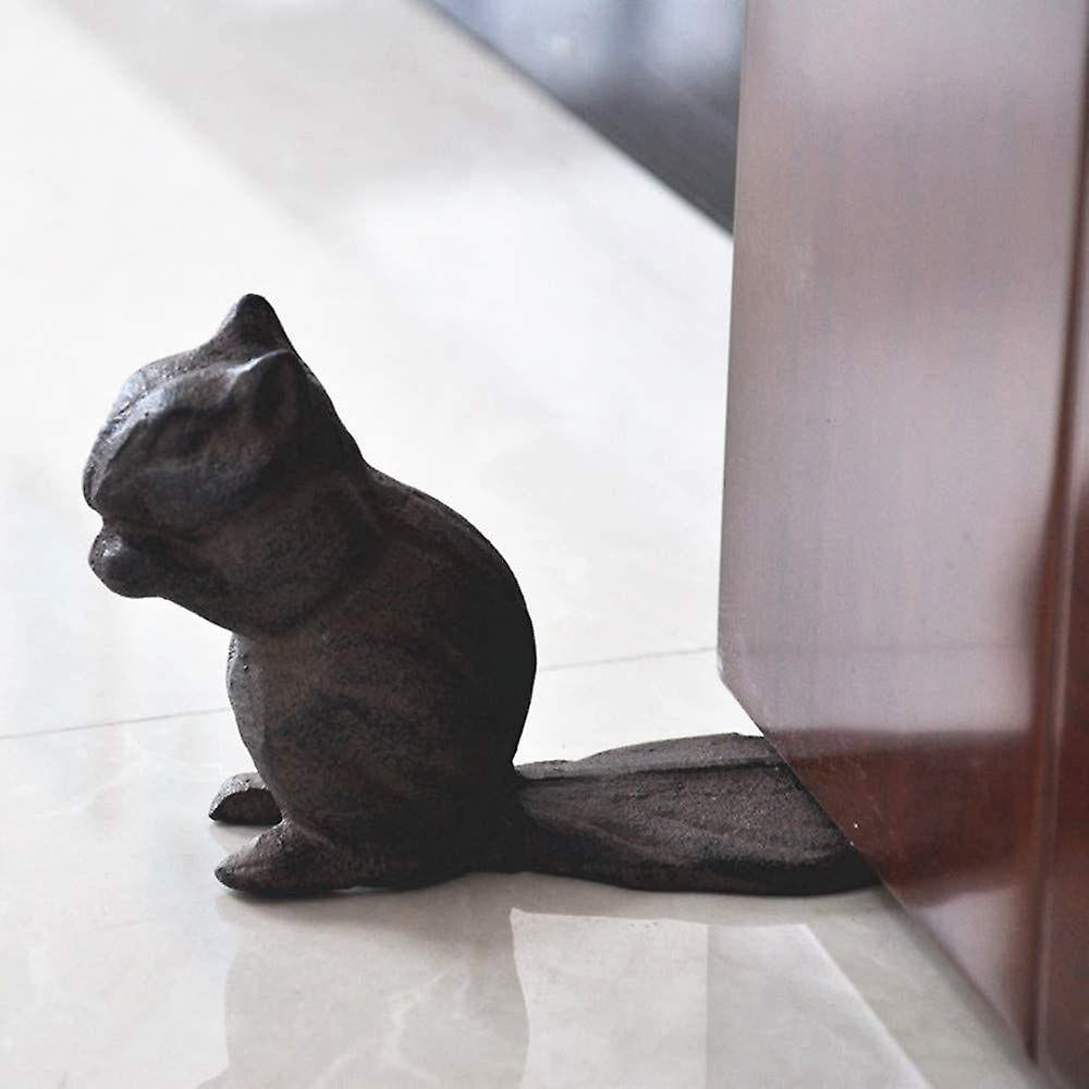 Vintage Cast Iron Door Stopper - Chipmunk