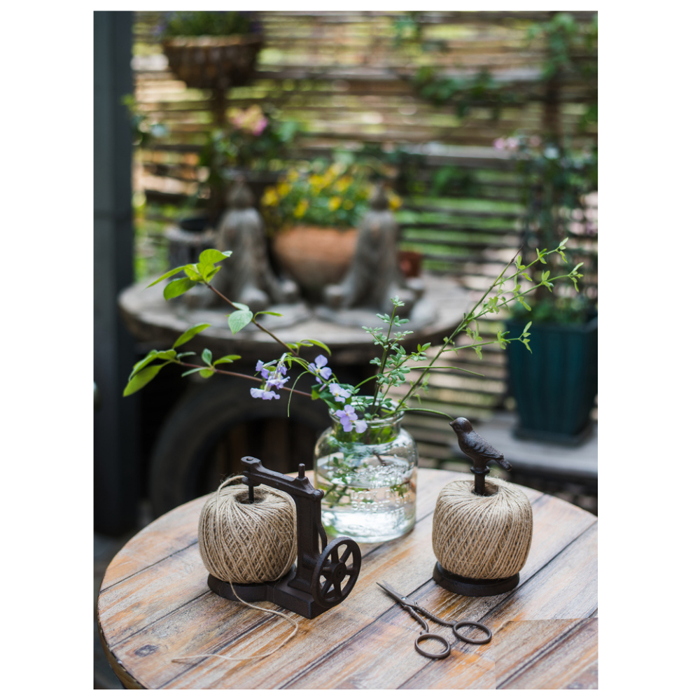 Cast Iron Bird Twine Dispenser