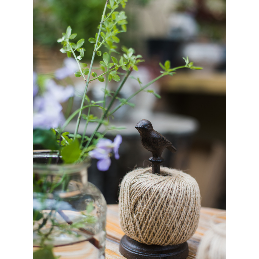 Cast Iron Bird Twine Dispenser