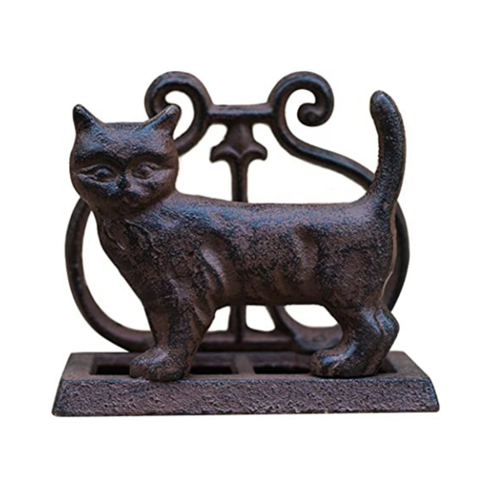 Vintage Cast Iron Cat Napkin Holder