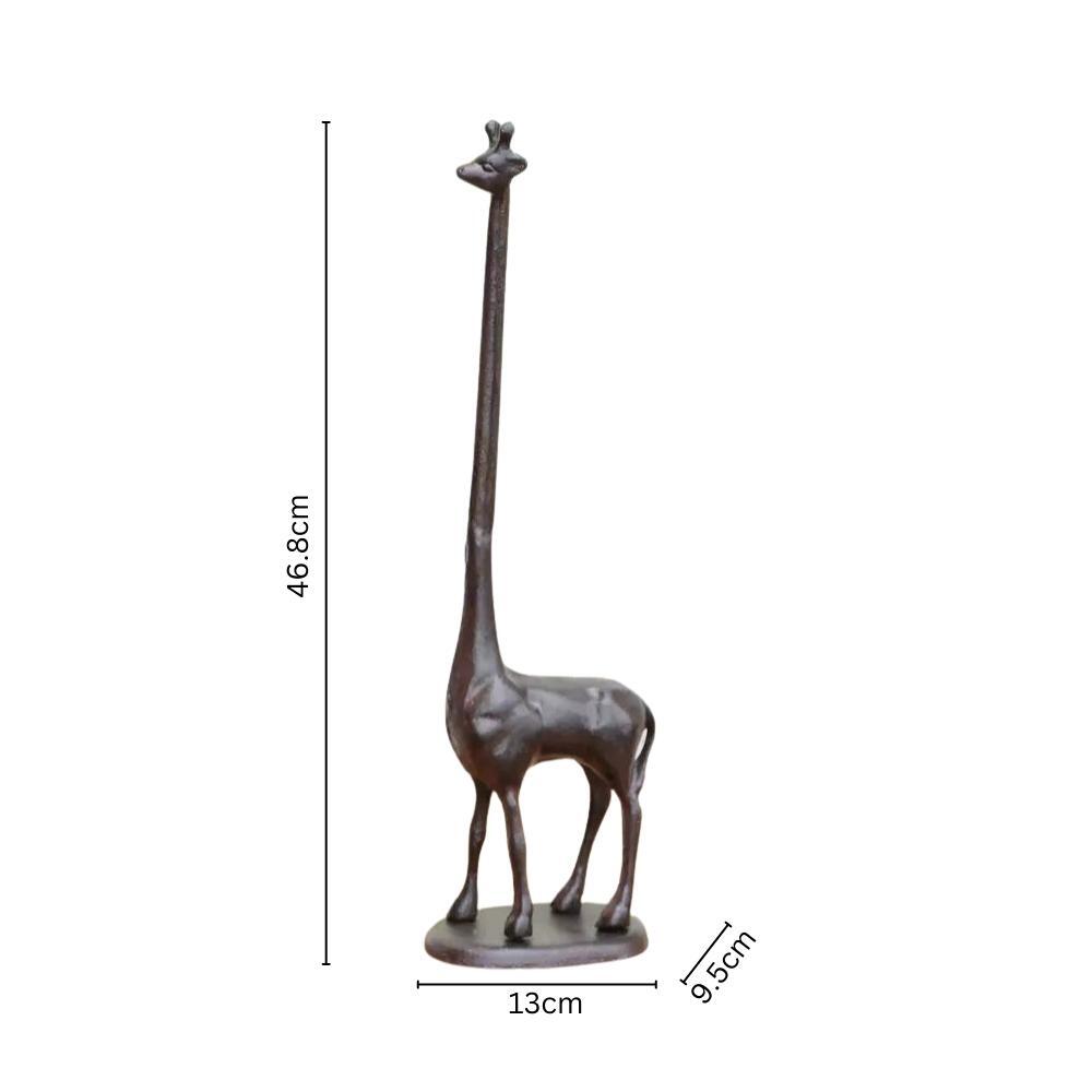 Cast Iron Giraffe Paper Towel Holder Stand
