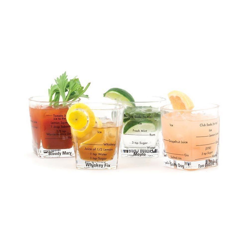Kikkerland Bartending Glasses (Set of 4)