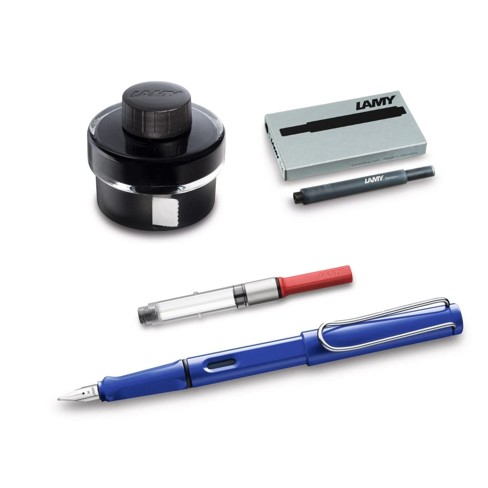 LAMY Safari Gift Pack Fountain Pen - Medium - Blue