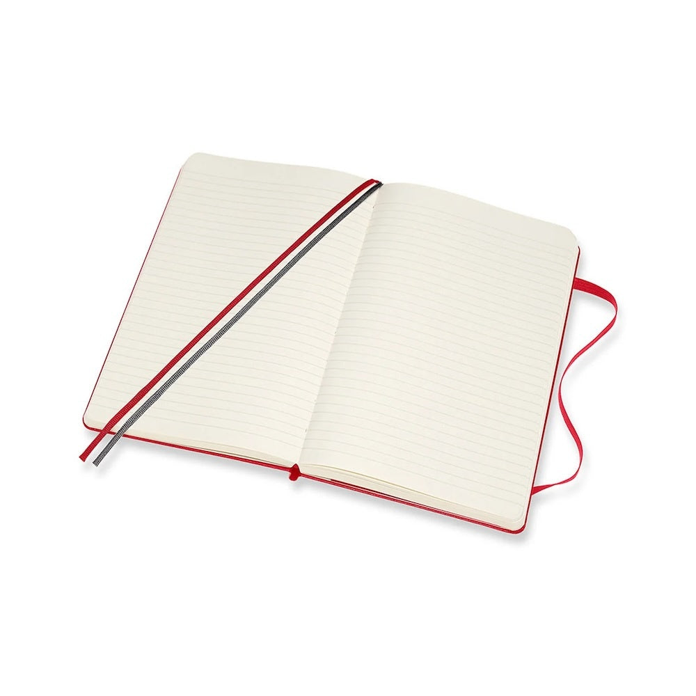 Moleskine Classic Hard Cover Notebook Expanded Ruled Large - Scarlet Red