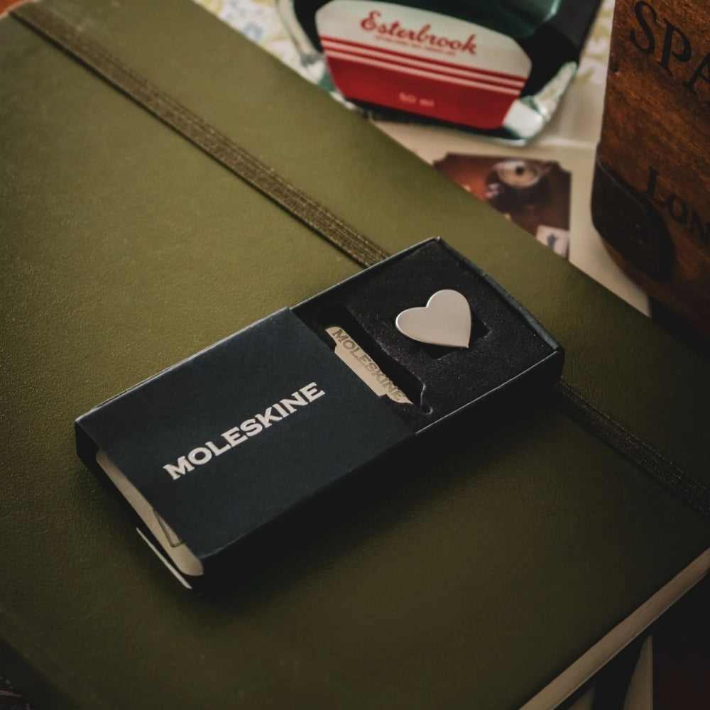 Moleskine Notebook Accessory Pin Silver - Heart