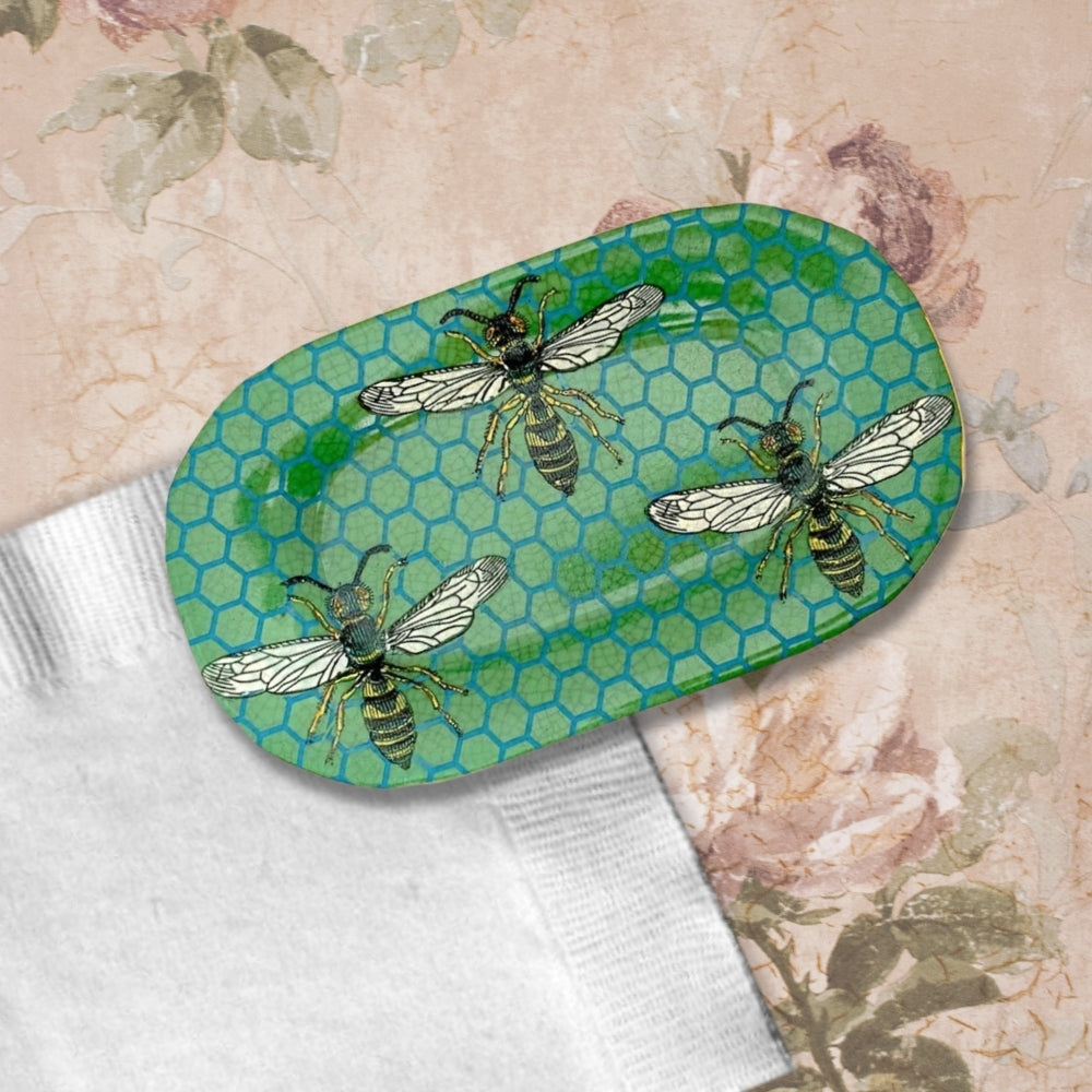 Porcelain Jardiner Savon Dish - Abeille