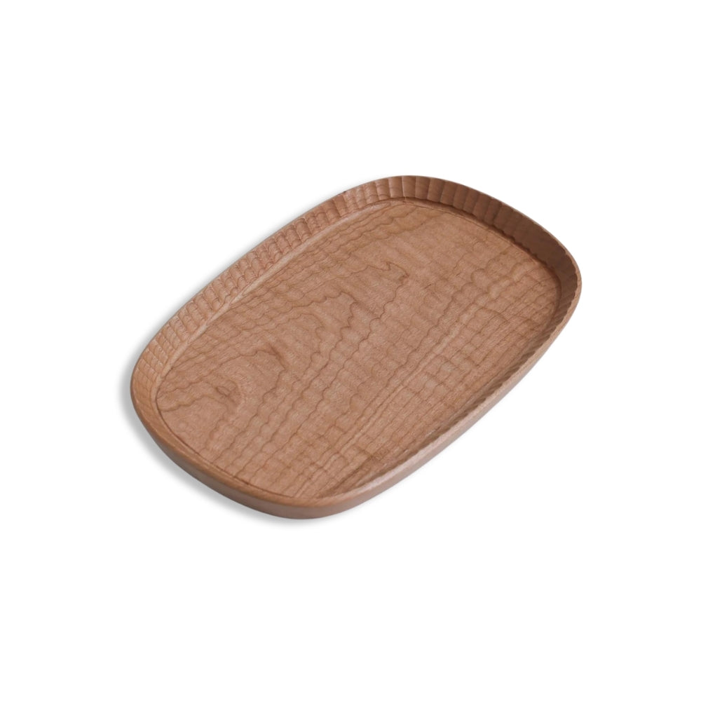 Kendrick Natrual Cherry Wood Handcraft Serving Tray 28cm