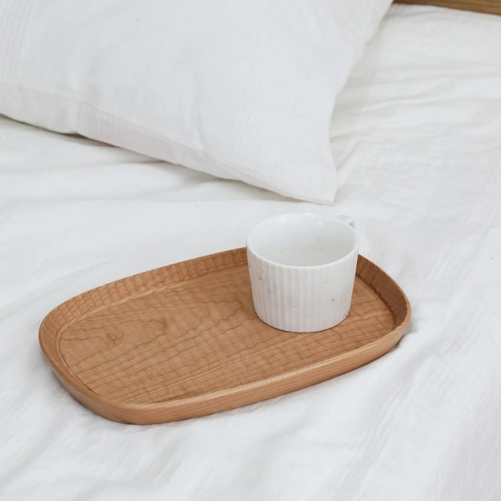 Kendrick Natrual Cherry Wood Handcraft Serving Tray 28cm