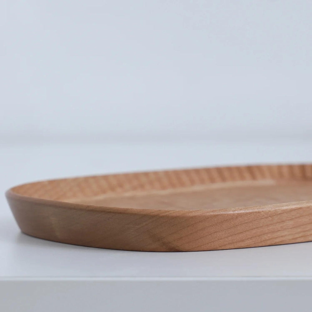 Kendrick Natrual Cherry Wood Handcraft Serving Tray 28cm