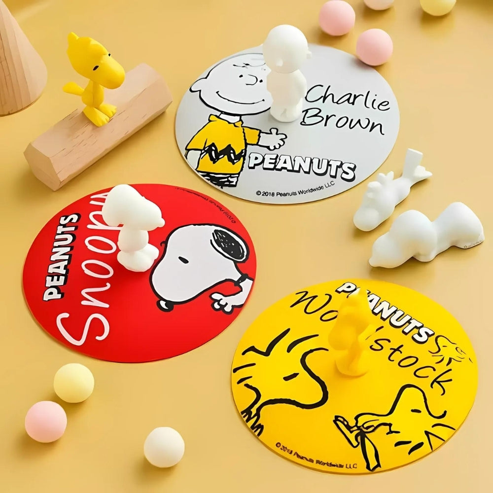 Snoopy Silicone Lid for Cup & Bowl - Red