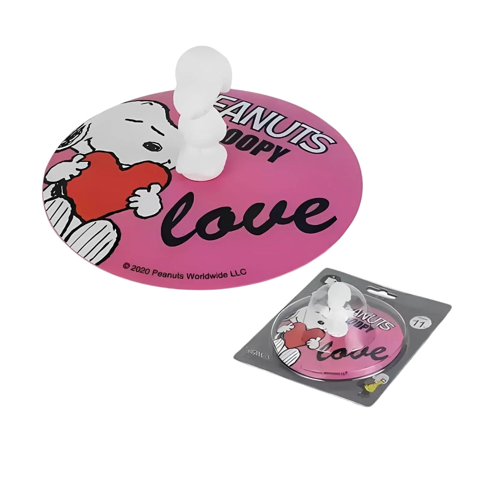 Snoopy Silicone Lid for Cup & Bowl - Pink