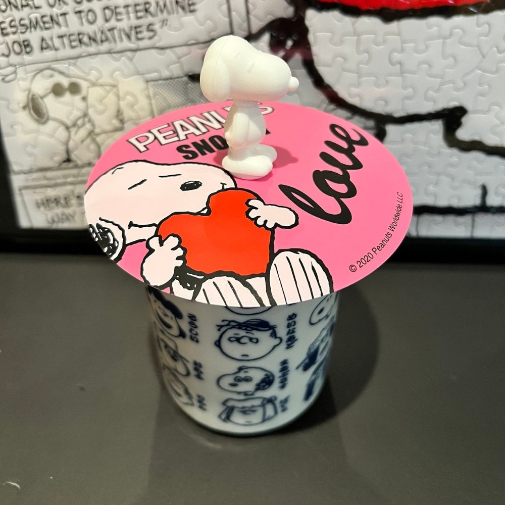 Snoopy Silicone Lid for Cup & Bowl - Pink