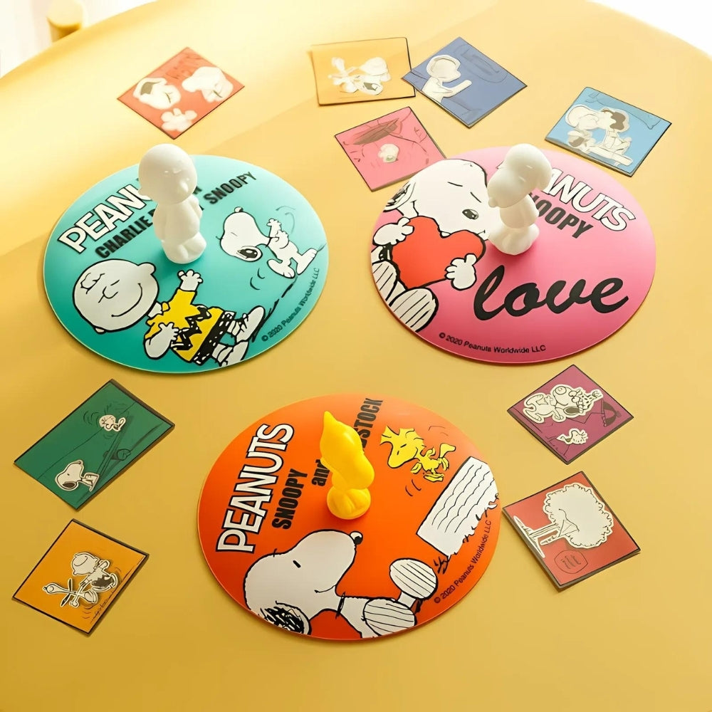 Snoopy Silicone Lid for Cup & Bowl - Pink