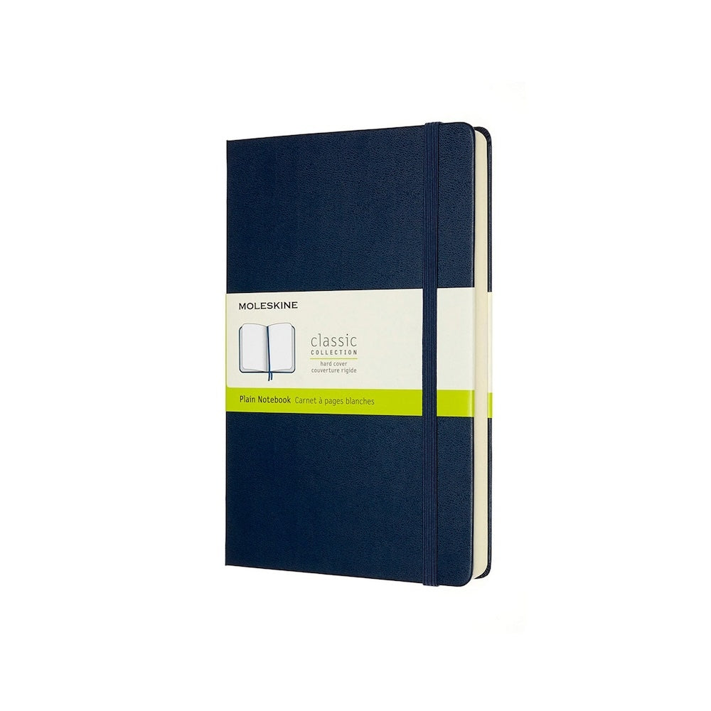 Moleskine Classic Hard Cover Notebook Expanded Plain Large - Sapphire Blue
