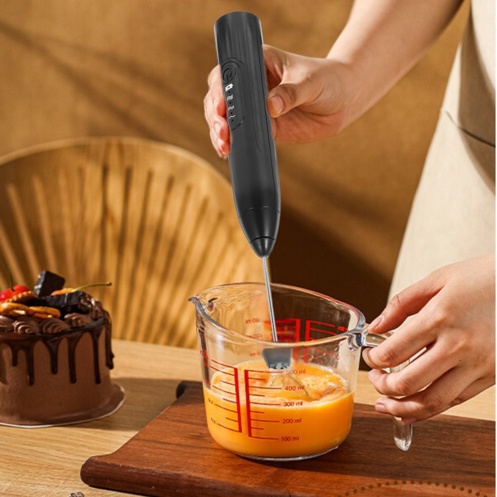 Kawashimaya 2 in 1 Handheld Rechargeable Milk Frother & Whisk