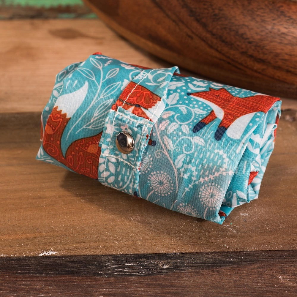 Ulster Weavers Foraging Foxes Roll-Up Reusable Bag