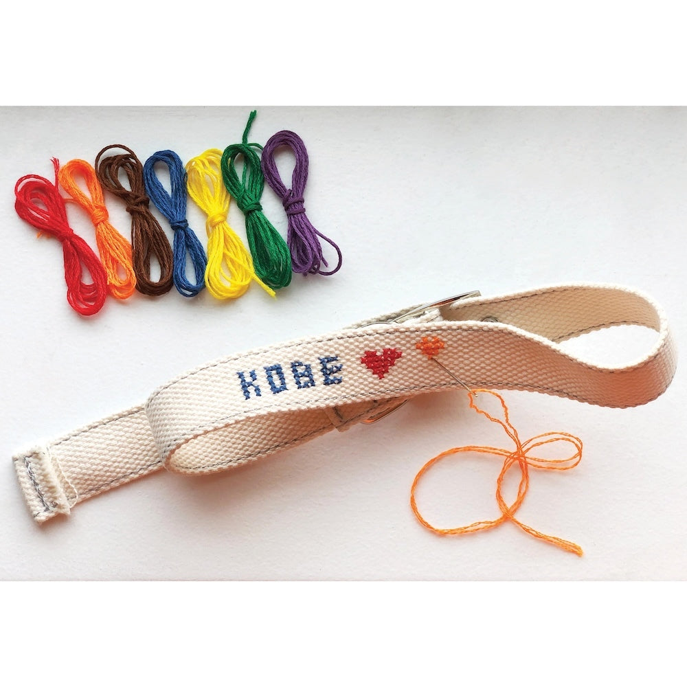 Kikkerland Kobe DIY Cross Stitch Dog Collar - Large