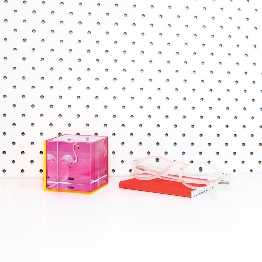 IS Gift Fluoro Highlight Cube Frame Holds 3 Photos
