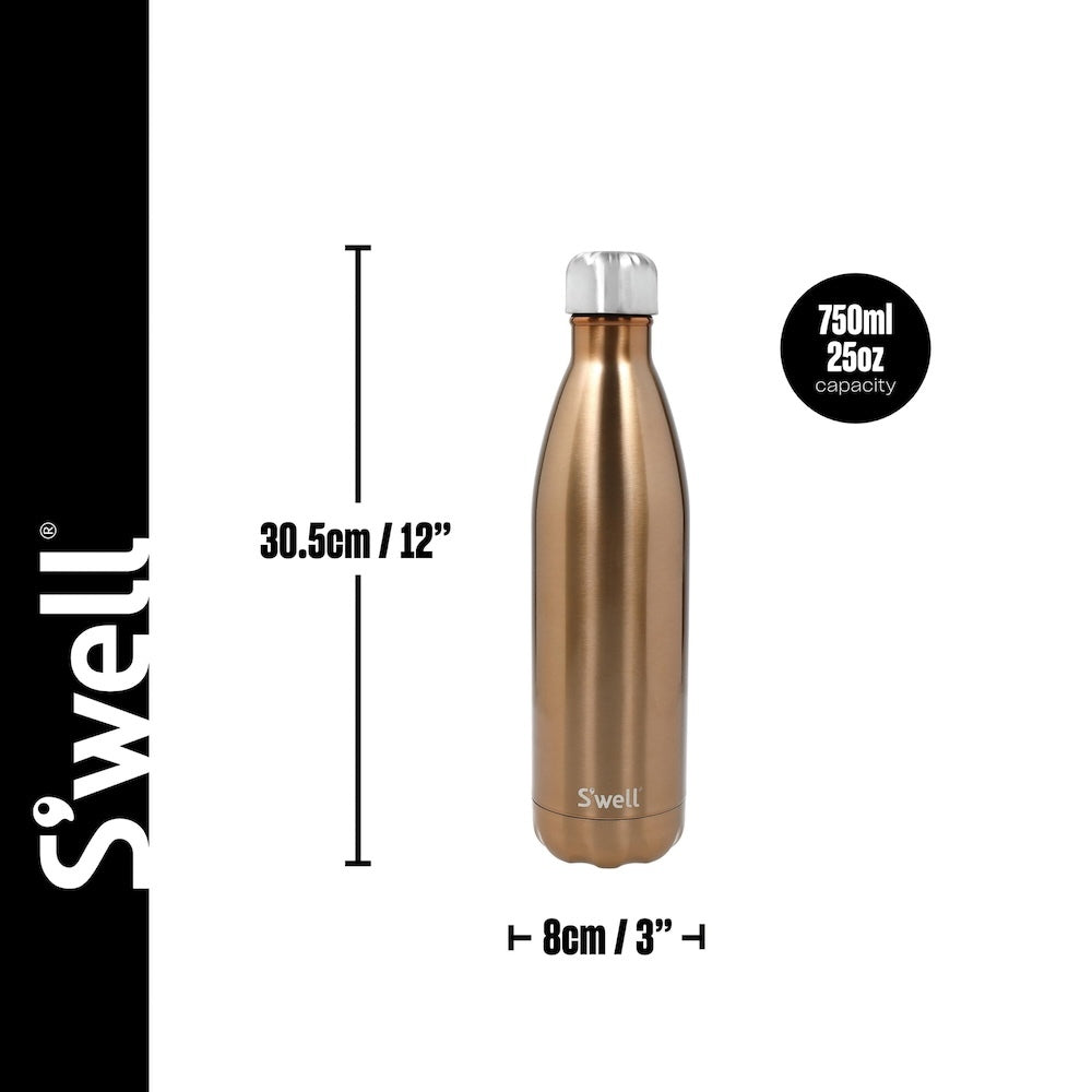 S'Well Pyrite Insulated Water Bottle Metallic 750ml
