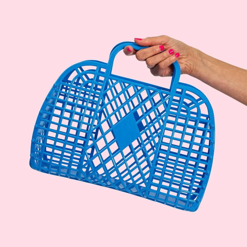 Sun Jellies Retro Large Basket Royal Blue