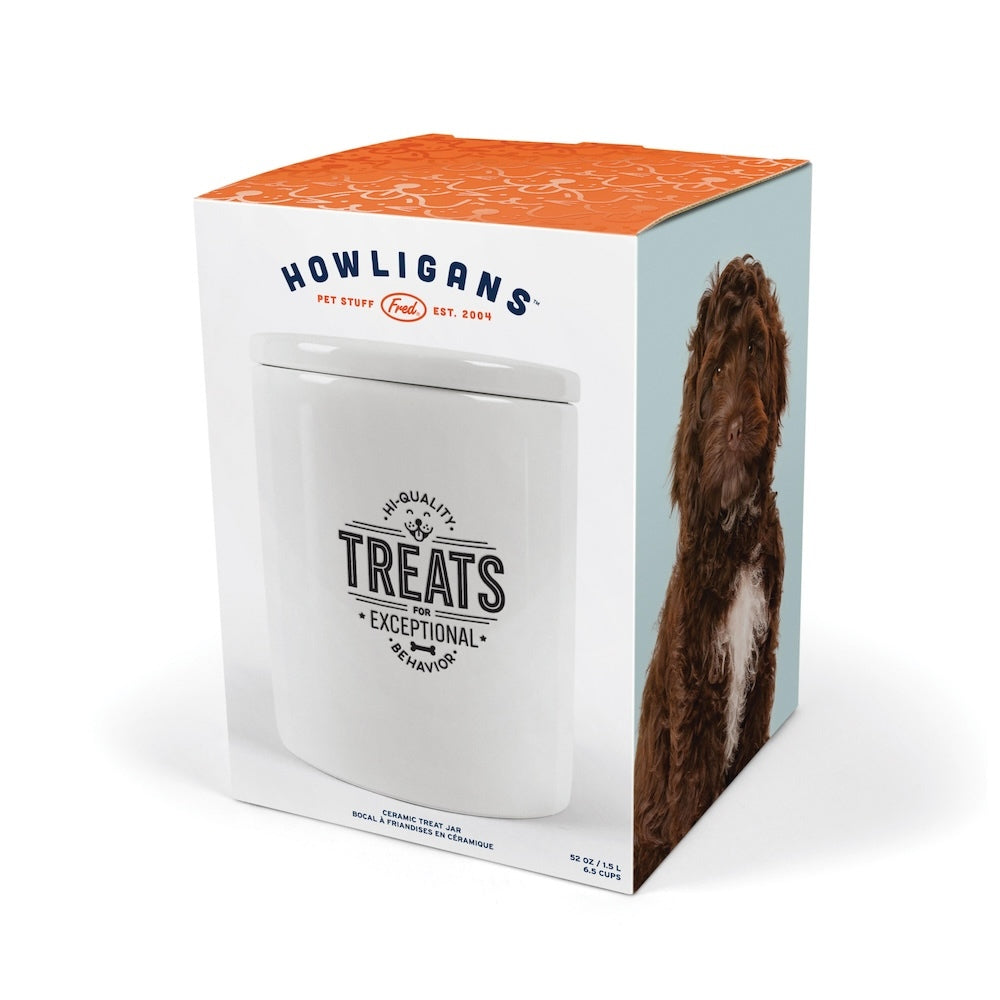 Fred Howligans Ceramic Treat Jar - For Exceptional behaviour