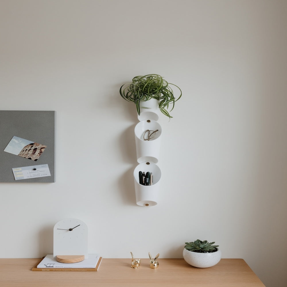 UMBRA Floralink Wall Vessel White