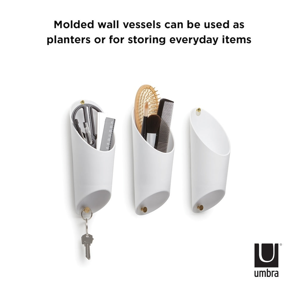 UMBRA Floralink Wall Vessel White