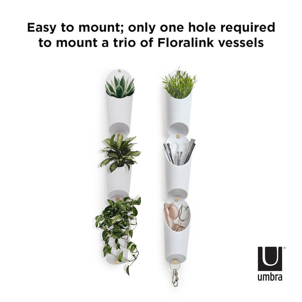 UMBRA Floralink Wall Vessel White