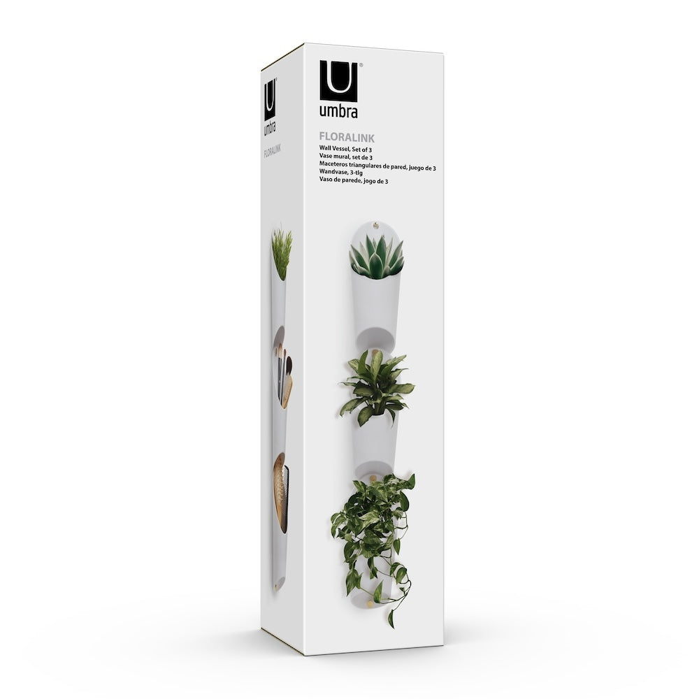 UMBRA Floralink Wall Vessel White