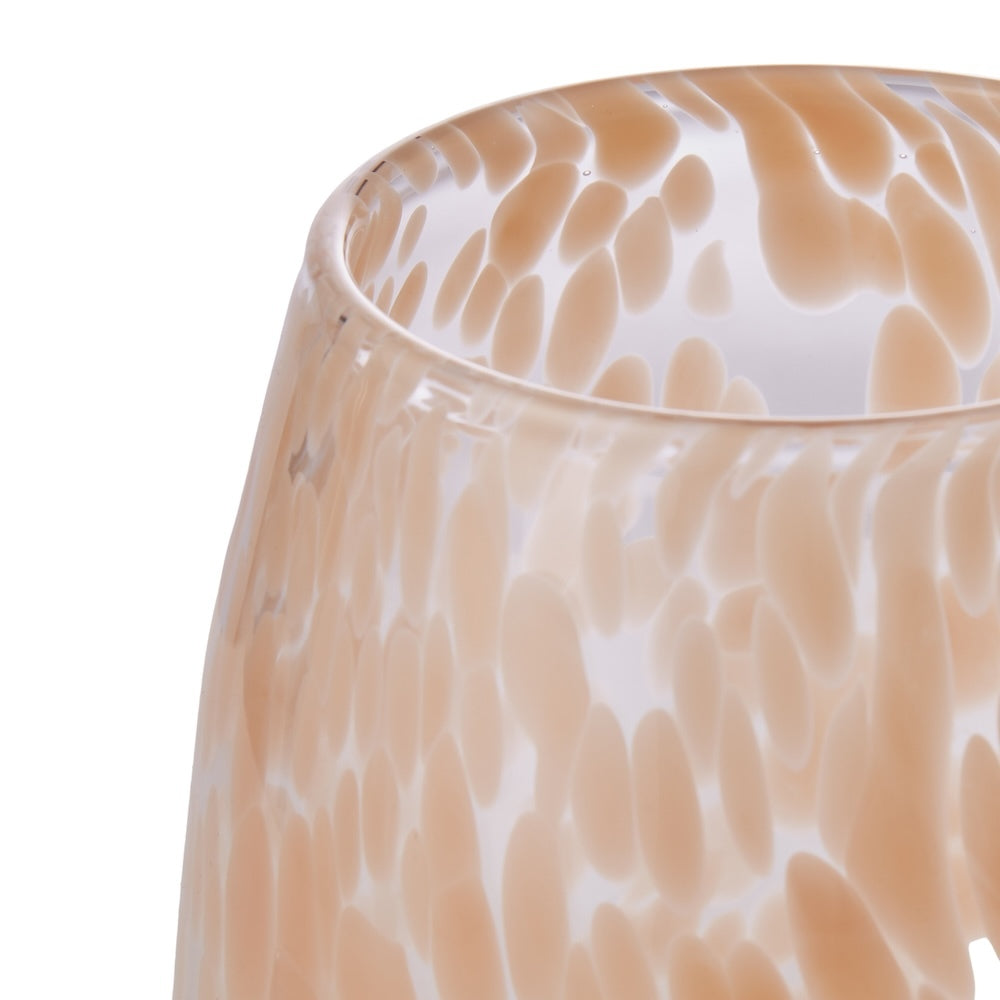 Amalfi Glass Vase 21cm Apricot