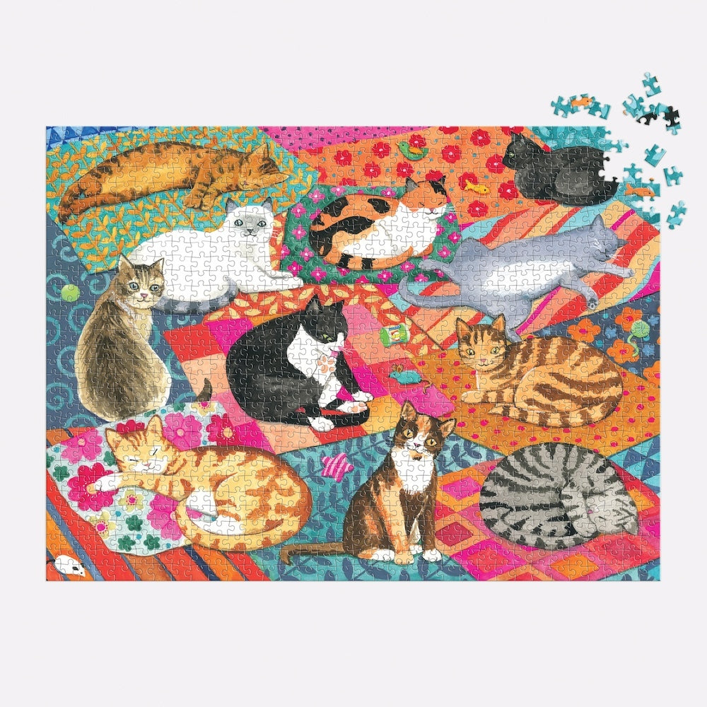 Galison Lounging Cats Puzzle 1000pc