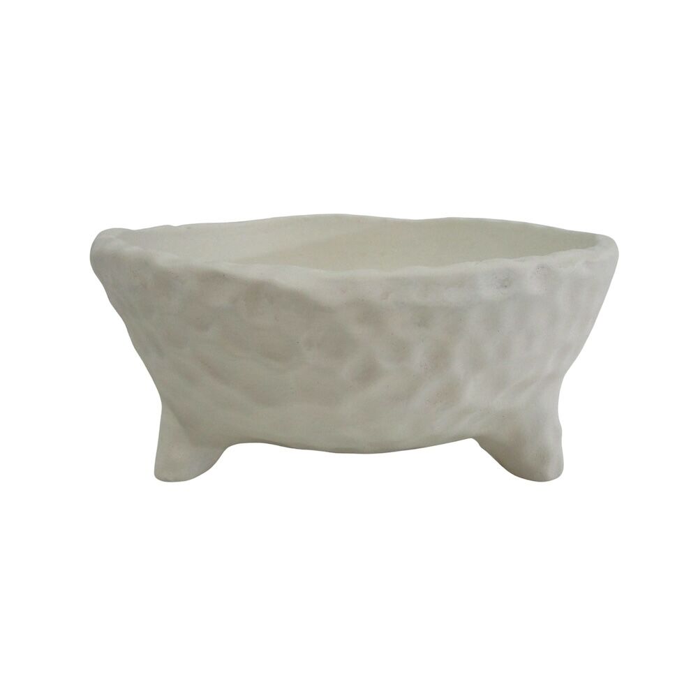 Rogue Textured Cement Footed Planter
