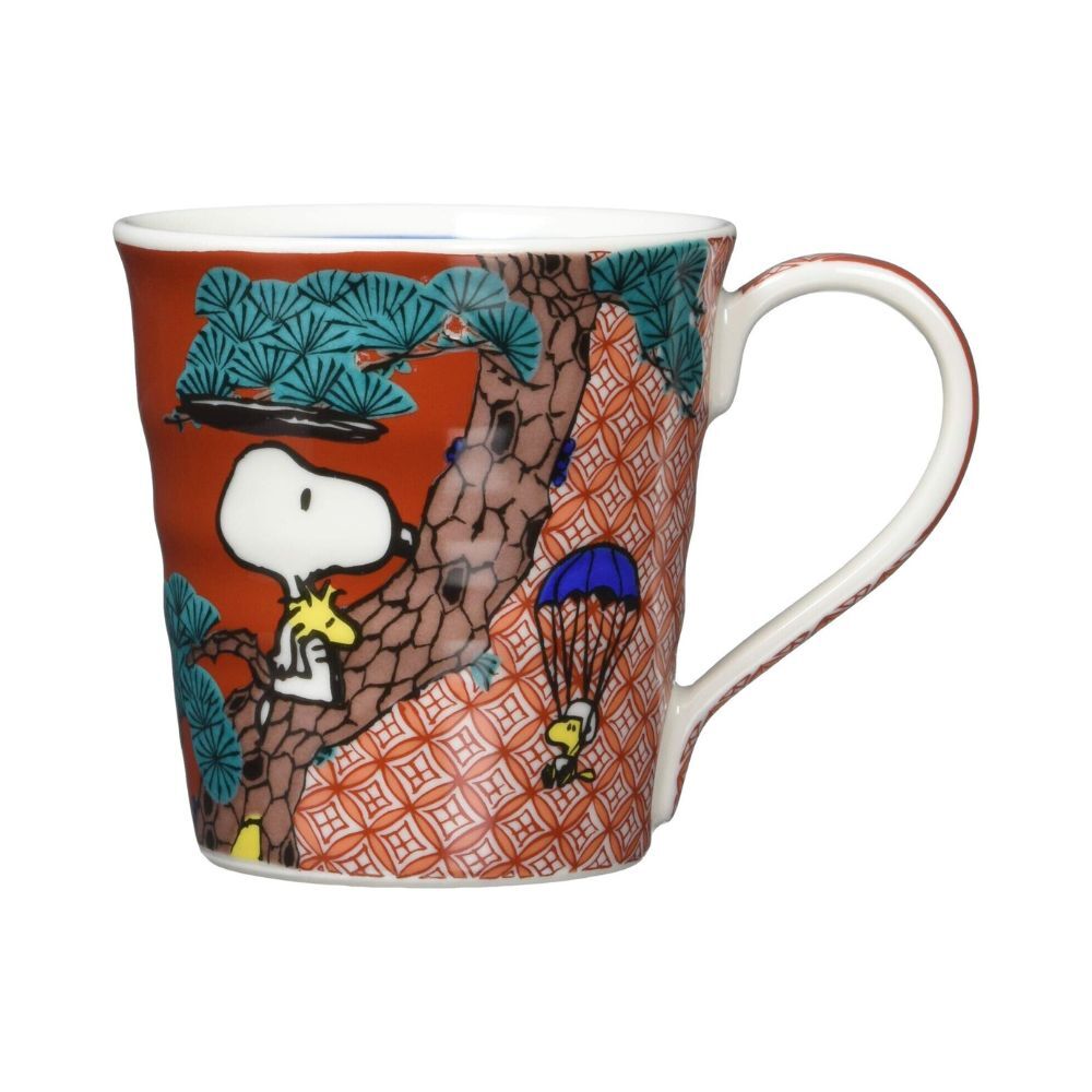 Peanuts Snoopy Kutani Ware Mug 250ml - Akae