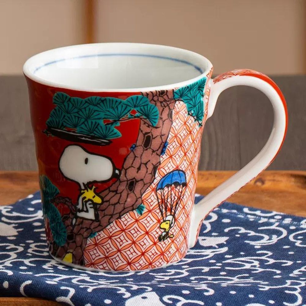 Peanuts Snoopy Kutani Ware Mug 250ml - Akae