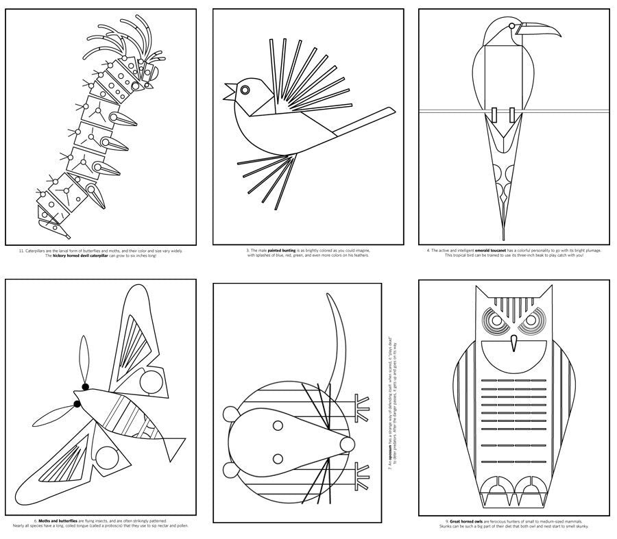 Pomegranate Charley Harper: Volume 2 Coloring Book