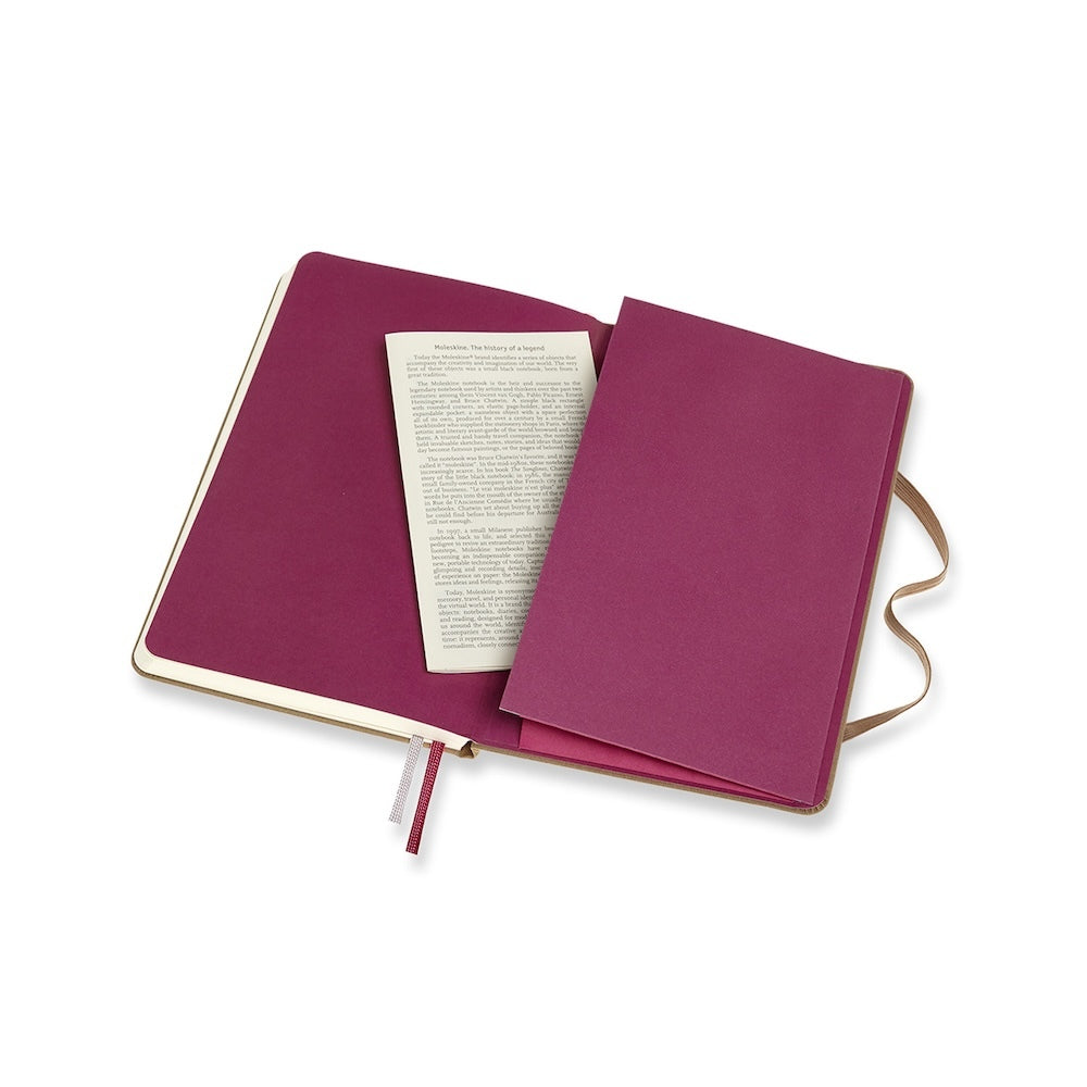 Moleskine Two-Go Notebook Canvas Cover - Ruled + Plain - Medium - Kraft Brown