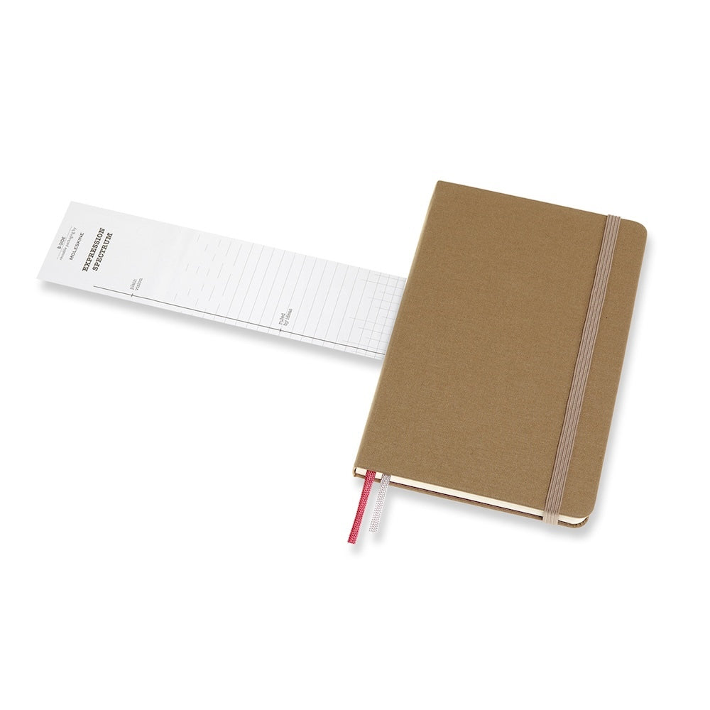 Moleskine Two-Go Notebook Canvas Cover - Ruled + Plain - Medium - Kraft Brown